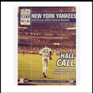 NY Yankees Official 2019 Spring Training Program- Mariano Rivera!